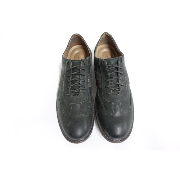 JOHNSTON & MURPHY Black Leather 11M-US/10UK/44EU Men Casual Oxfords